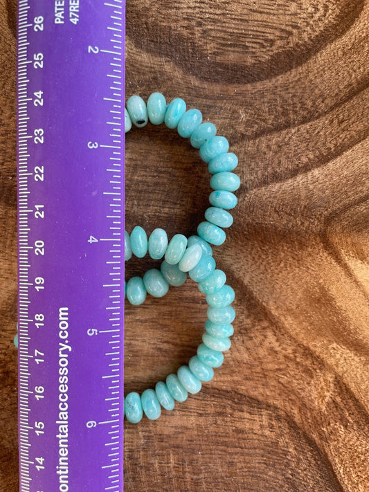 Unique and beautiful Amazonite bracelet one size fits all
