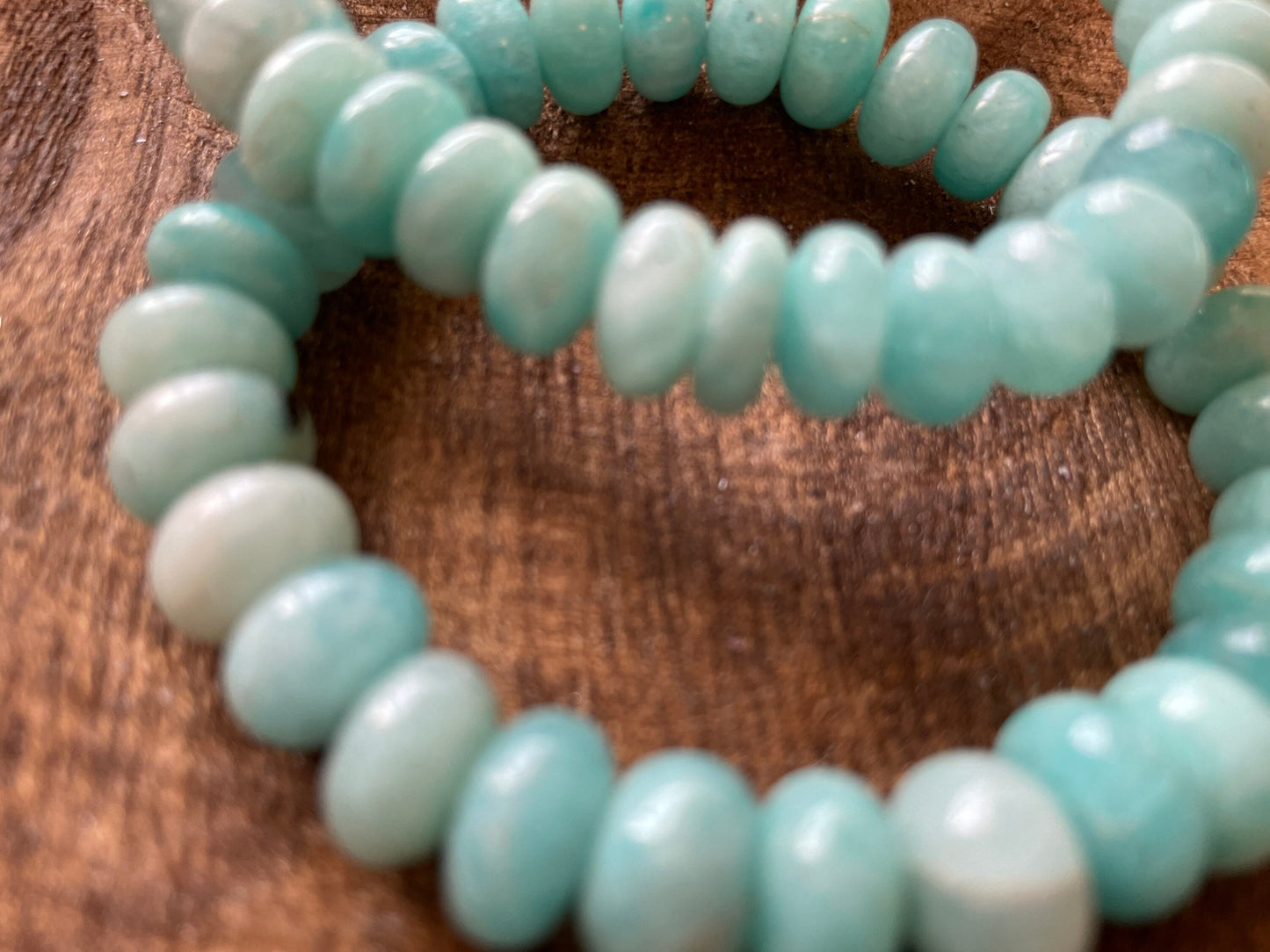 Unique and beautiful Amazonite bracelet one size fits all