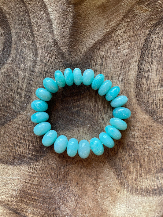 Beautiful and unique Amazonite bracelet One of a kind