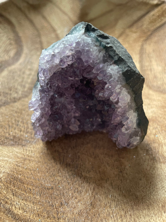 This beautiful baby cathedral Uruguay amethyst cluster is a perfect gift for any Aquarius or February birthday.