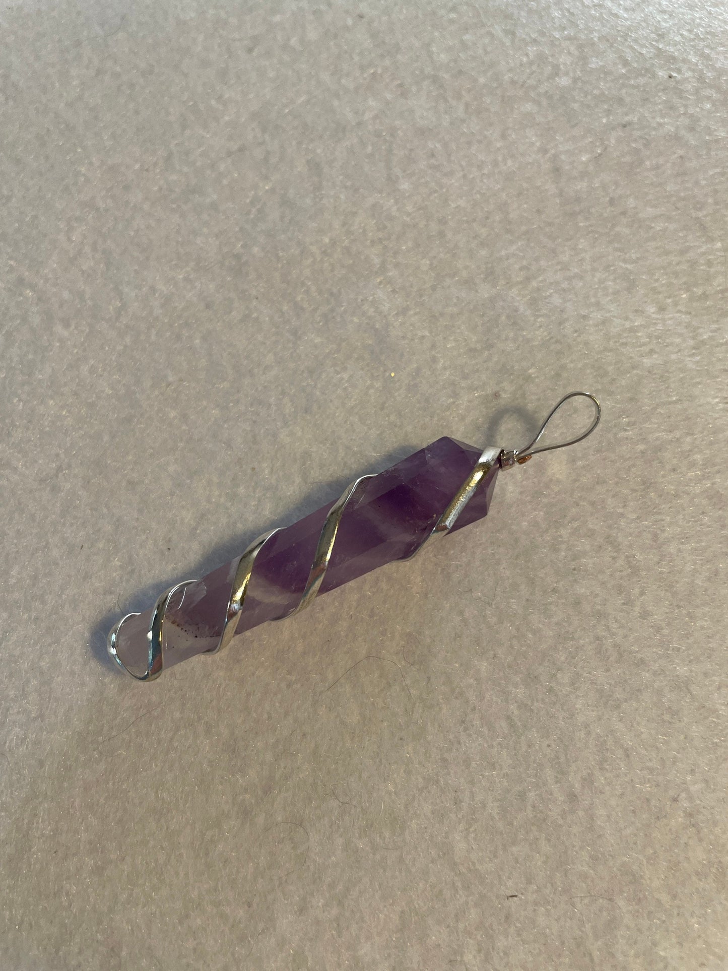 Gorgeous Amethyst Point Pendant is 2”