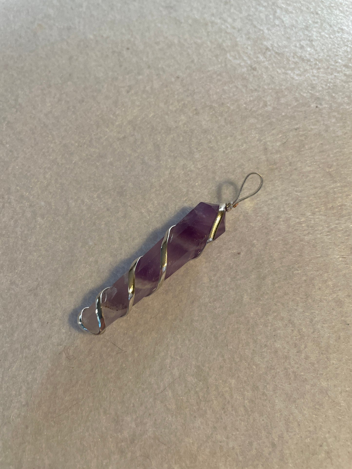 Gorgeous Amethyst Point Pendant is 2”