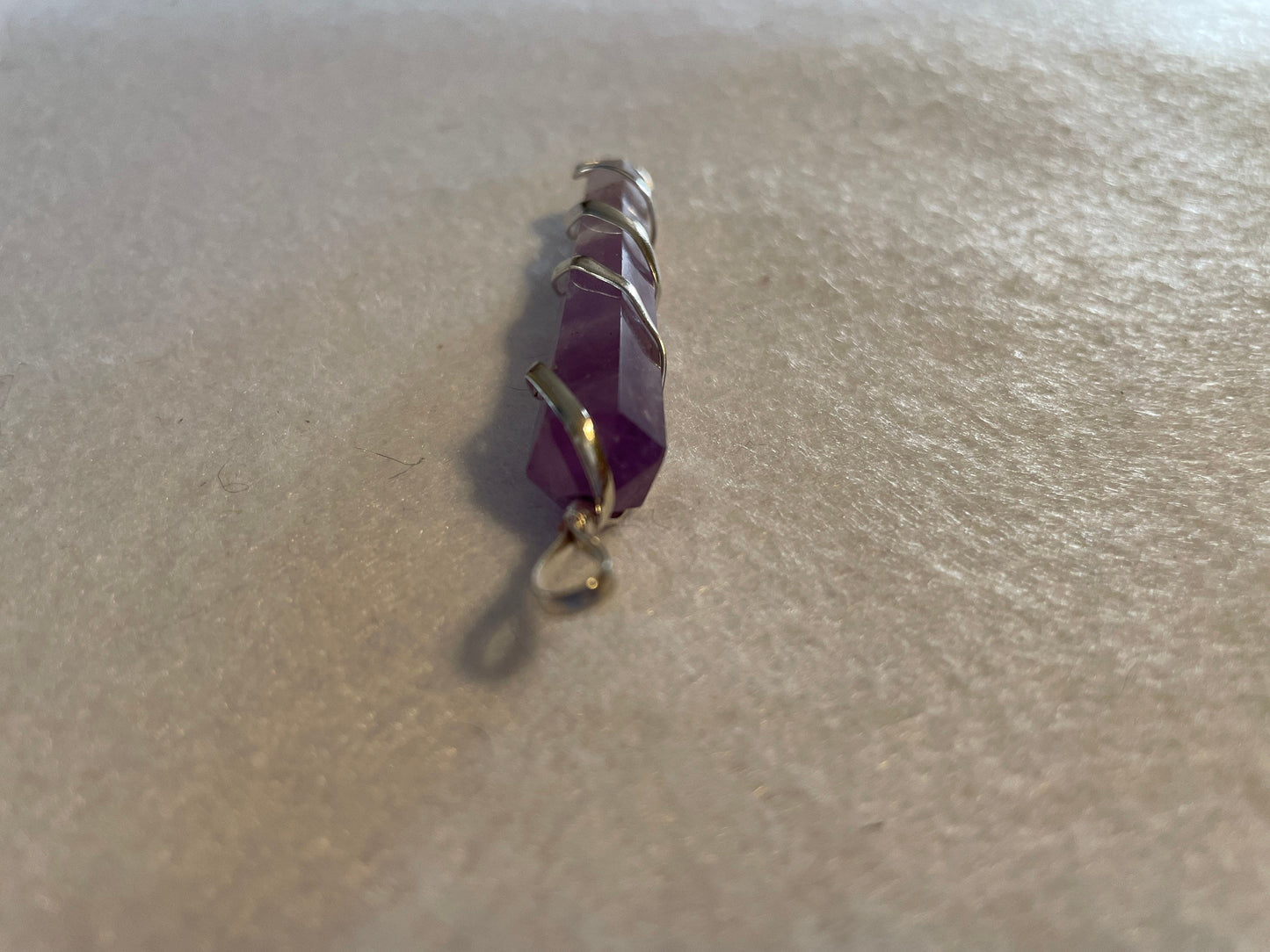 Gorgeous Amethyst Point Pendant is 2”