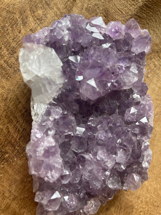 Uruguay amethyst cluster with a bit of Quartz is a perfect gift for any Aquarius or February birthday.