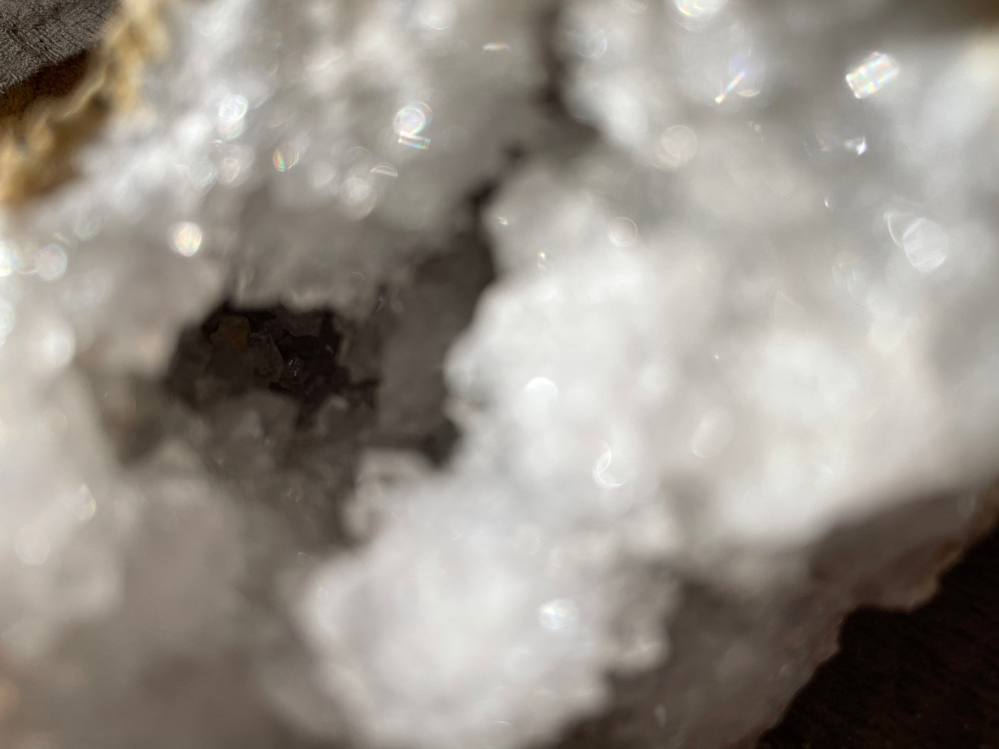 Beautiful! Rock specimen Geode matching halves Crystal calcite pair