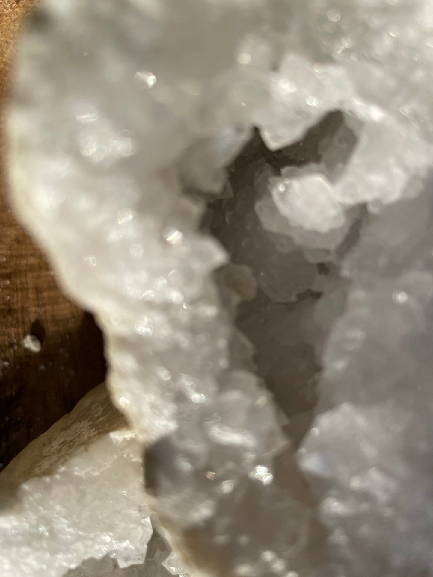 Beautiful! Rock specimen Geode matching halves Crystal calcite pair