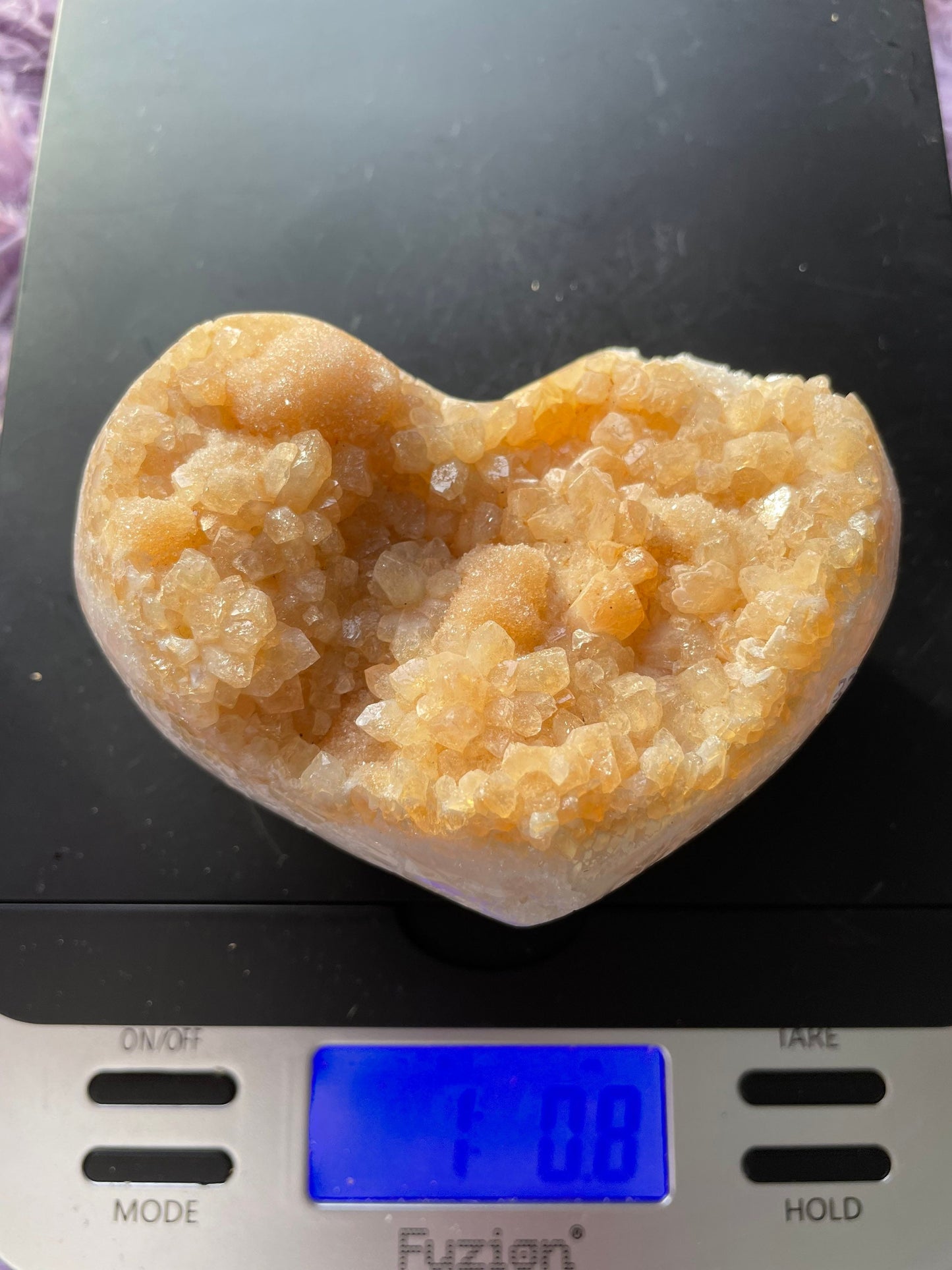 Beautiful 1 pound Brazilian Citrine heart