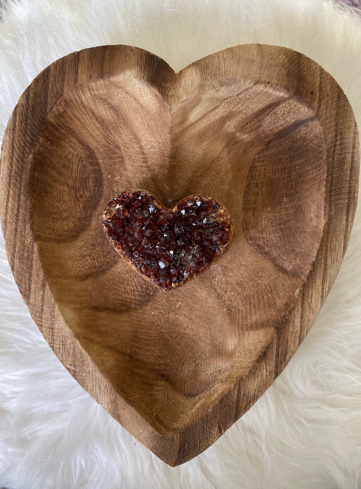 Beautiful deep golden Brazilian Citrine heart