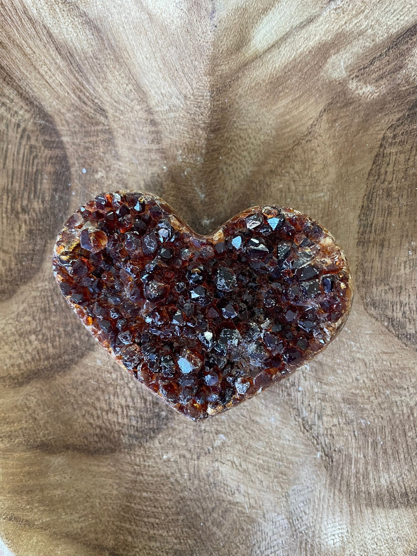 Beautiful deep golden Brazilian Citrine heart