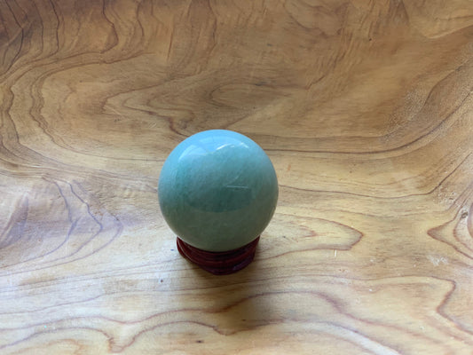 Beautiful 4.6 oz crystal Aventurine quartz sphere crystal ball with wooden Crystal