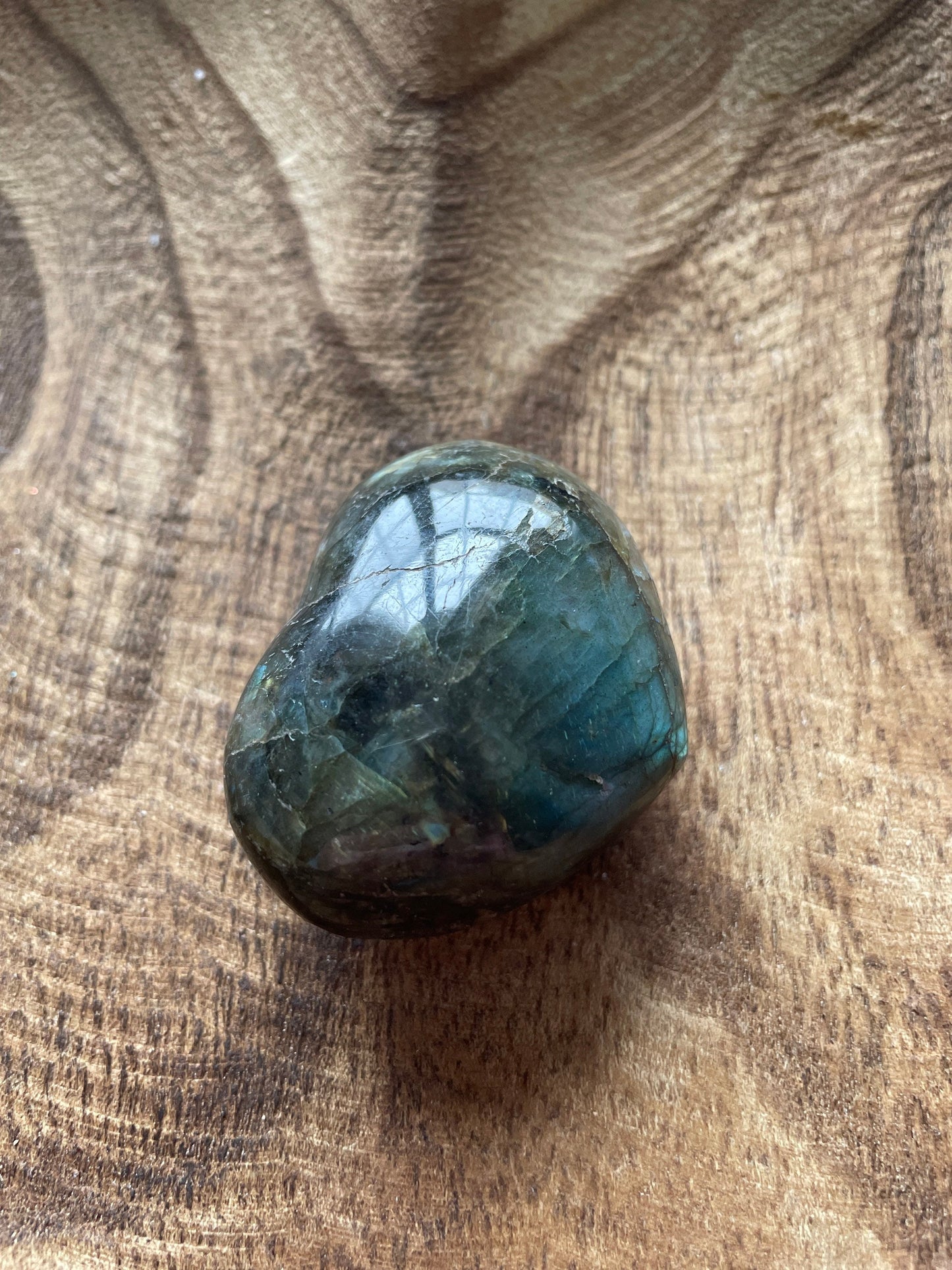 Magnificent Labradorite Heart 2.9 ounces Awesome flash