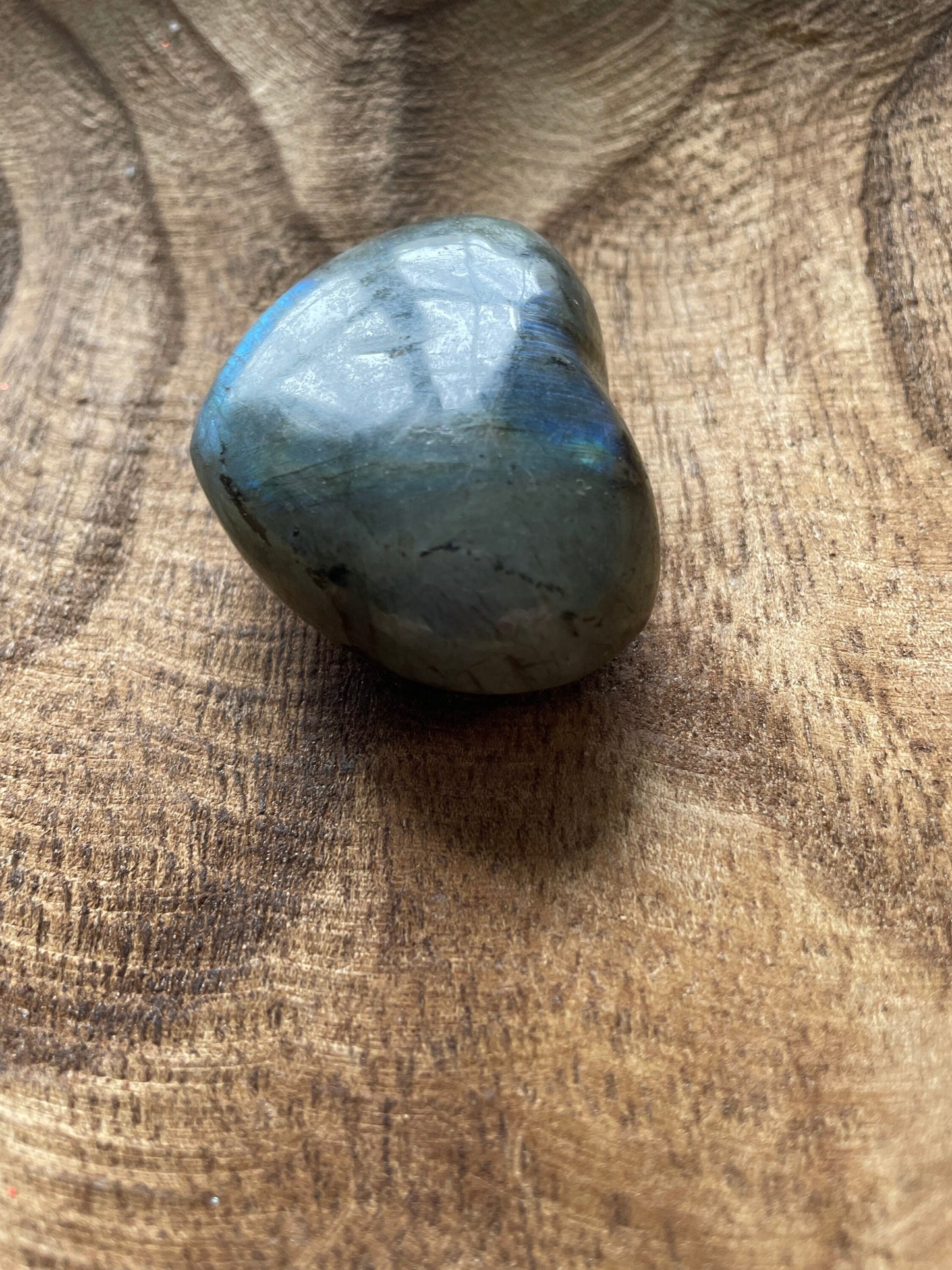 Magnificent Labradorite Heart 2.9 ounces Awesome flash