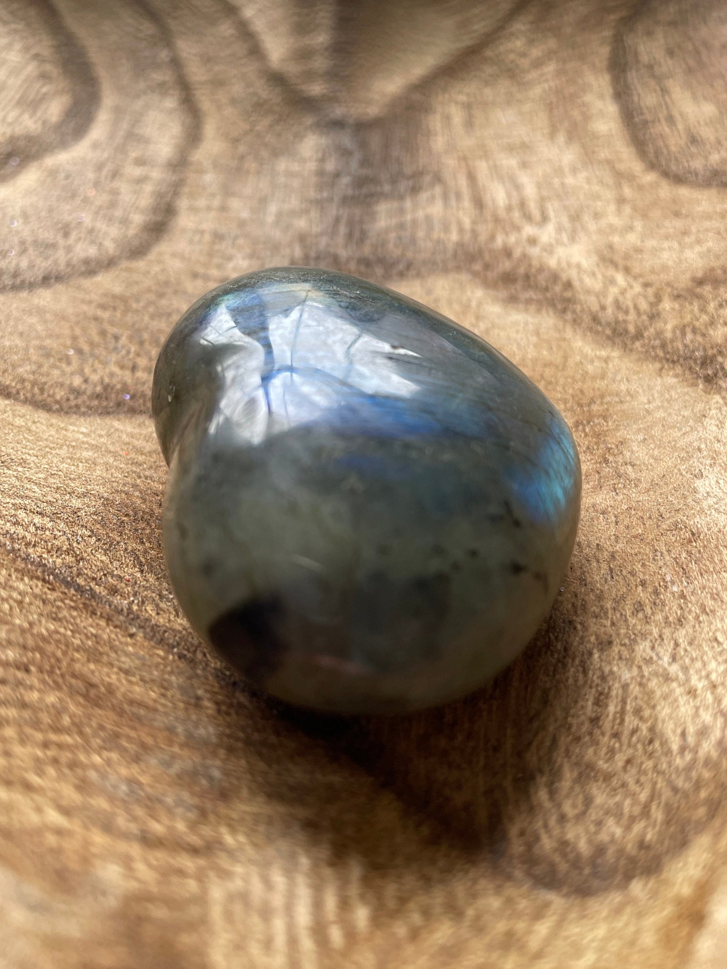 Magnificent Labradorite Heart 2.9 ounces Awesome flash