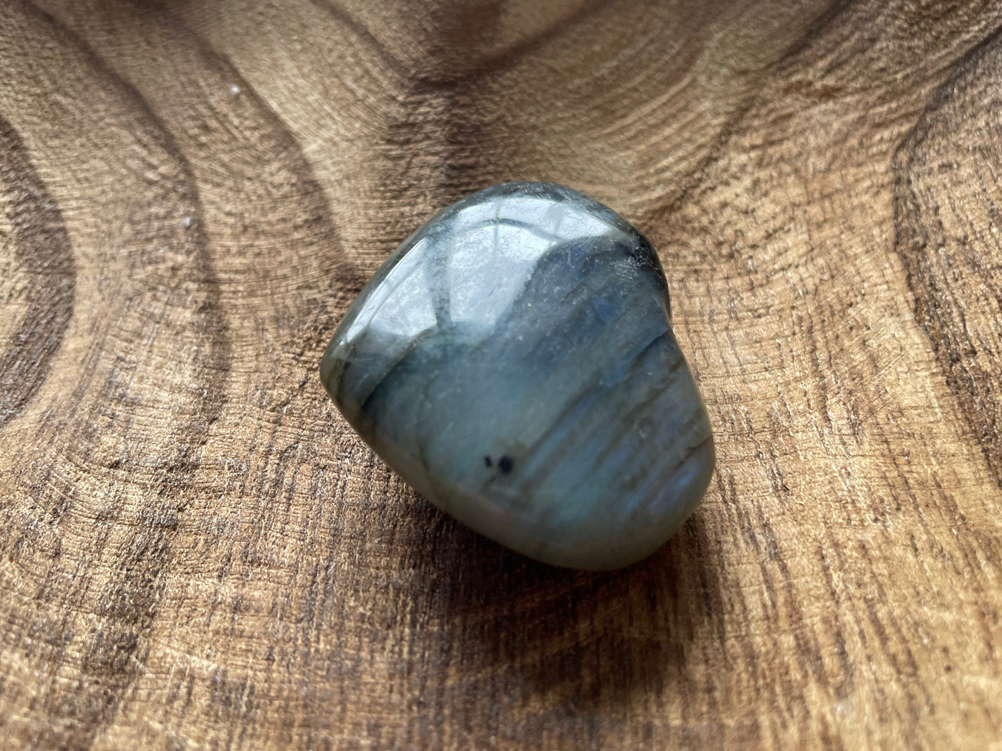 Magnificent Labradorite Heart 1.6 ounces Awesome flash