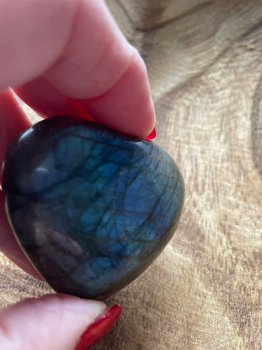 Pretty Labradorite Heart 3.3 ounces With nice flash