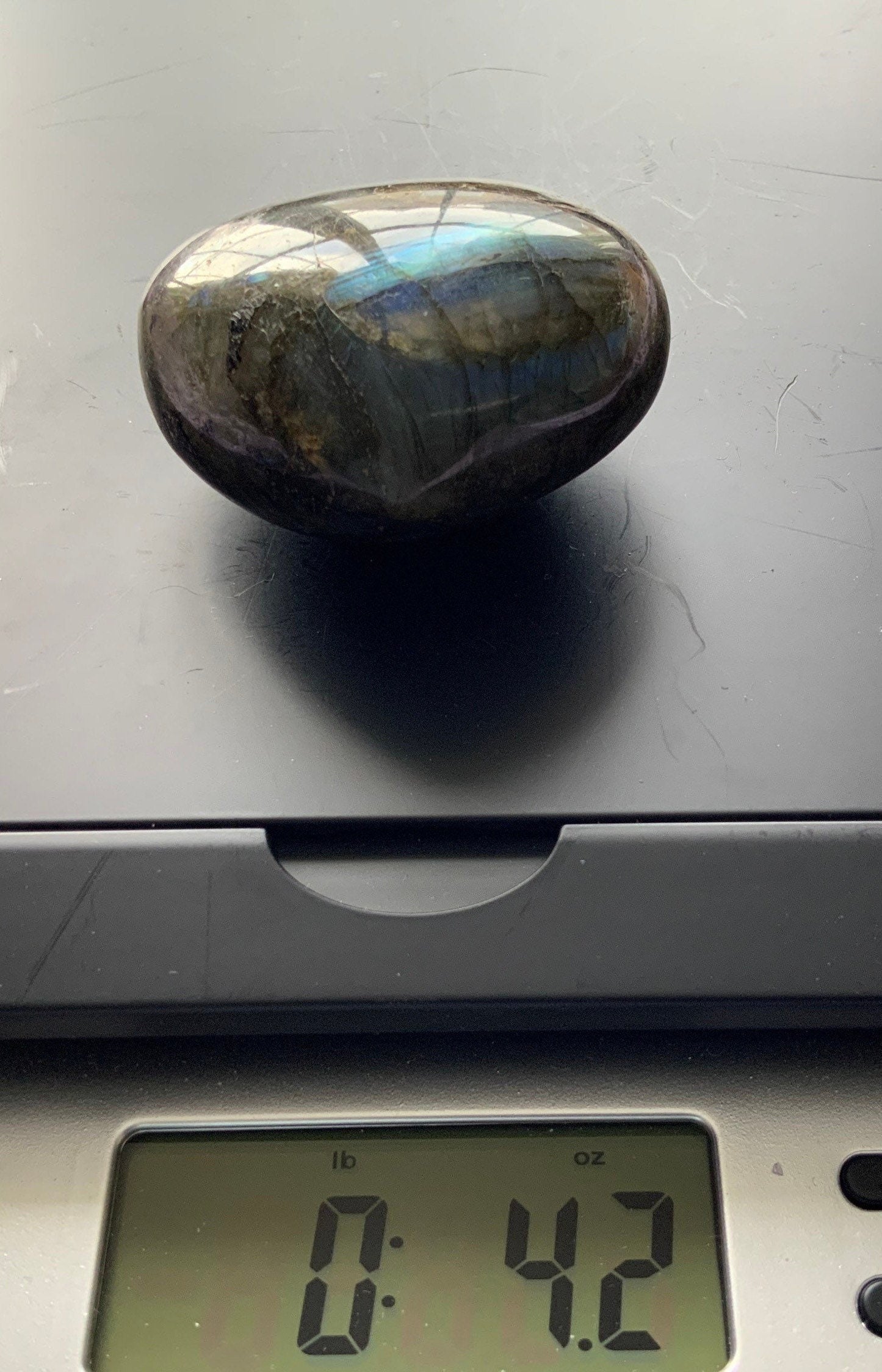 Pretty Labradorite Heart 4.3 ounces Nice flash