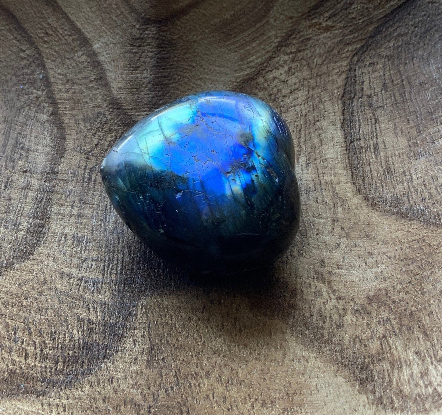 Labradorite heart 4.4 ounces with beautiful flash