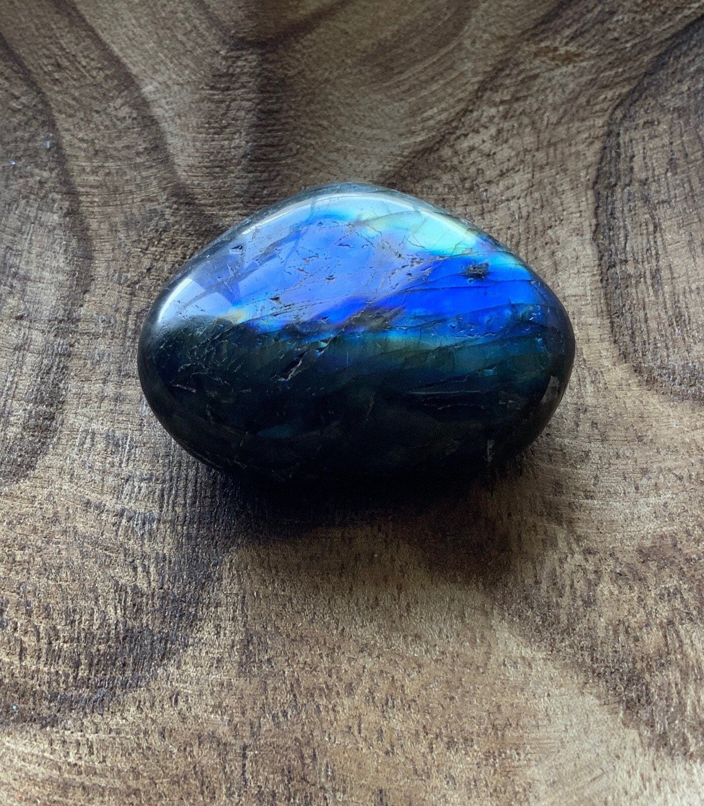 Labradorite heart 4.4 ounces with beautiful flash