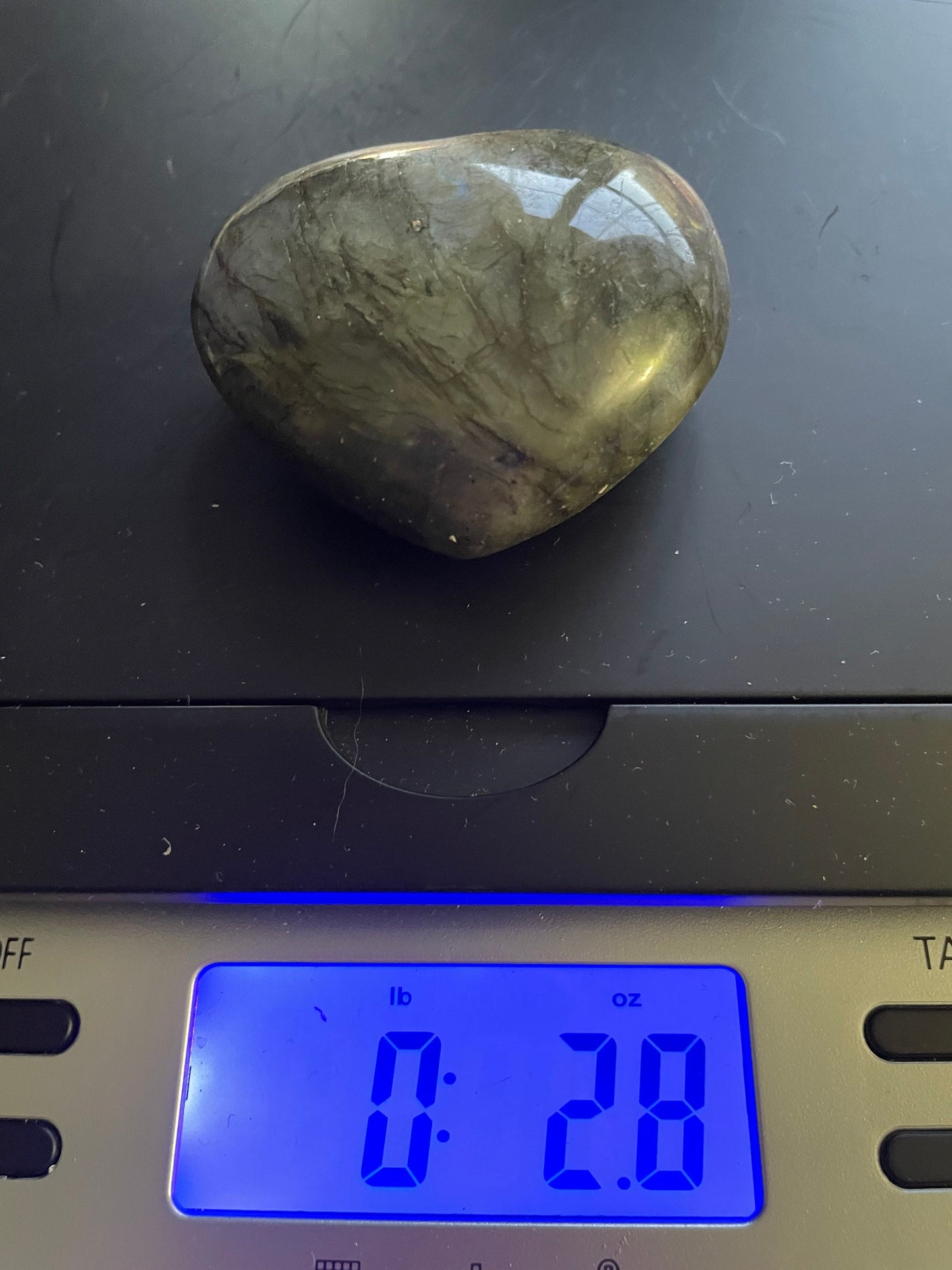 Pretty Labradorite Heart 2.8 ounces With low flash