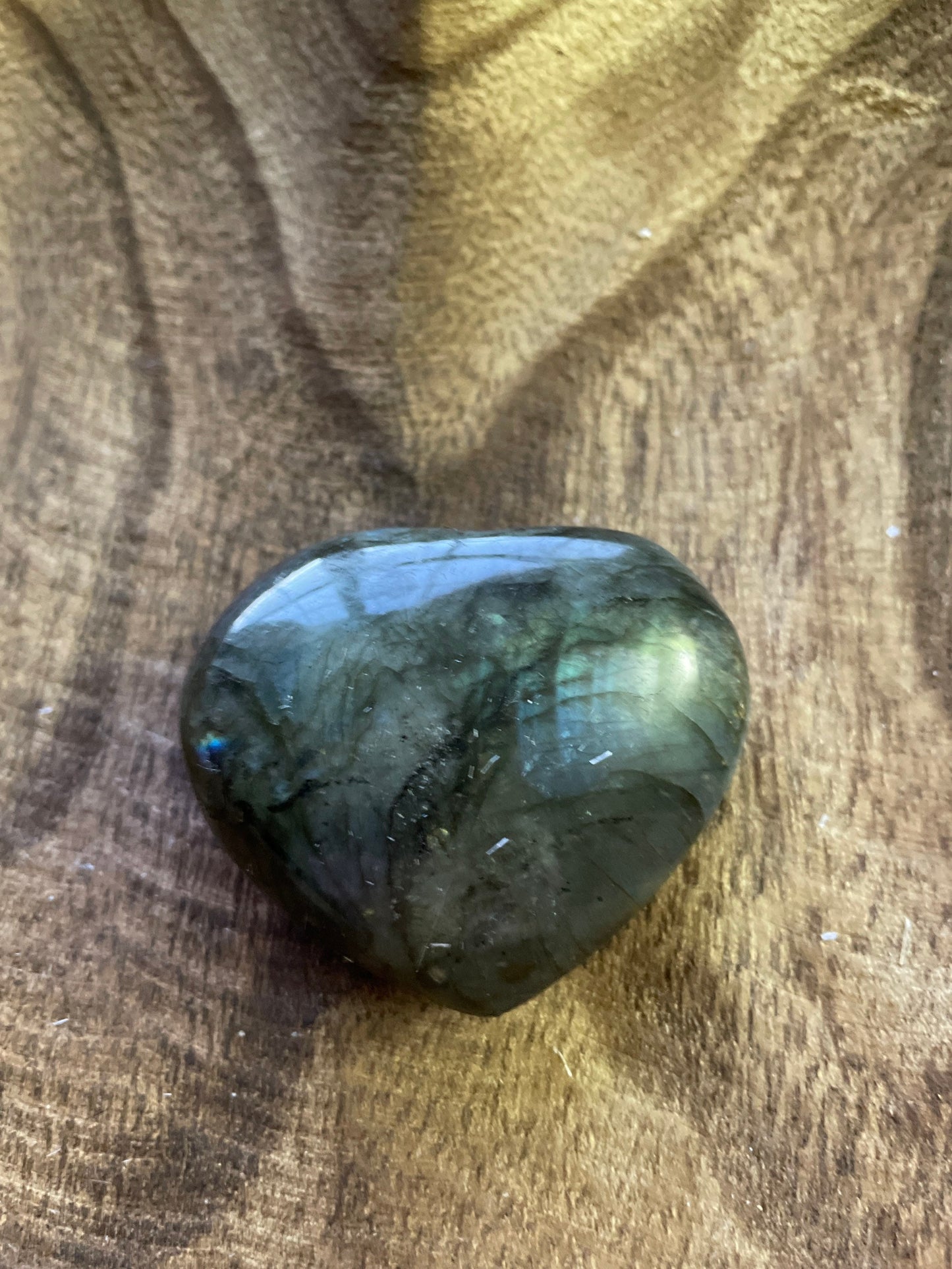 Pretty Labradorite Heart 2.8 ounces With low flash