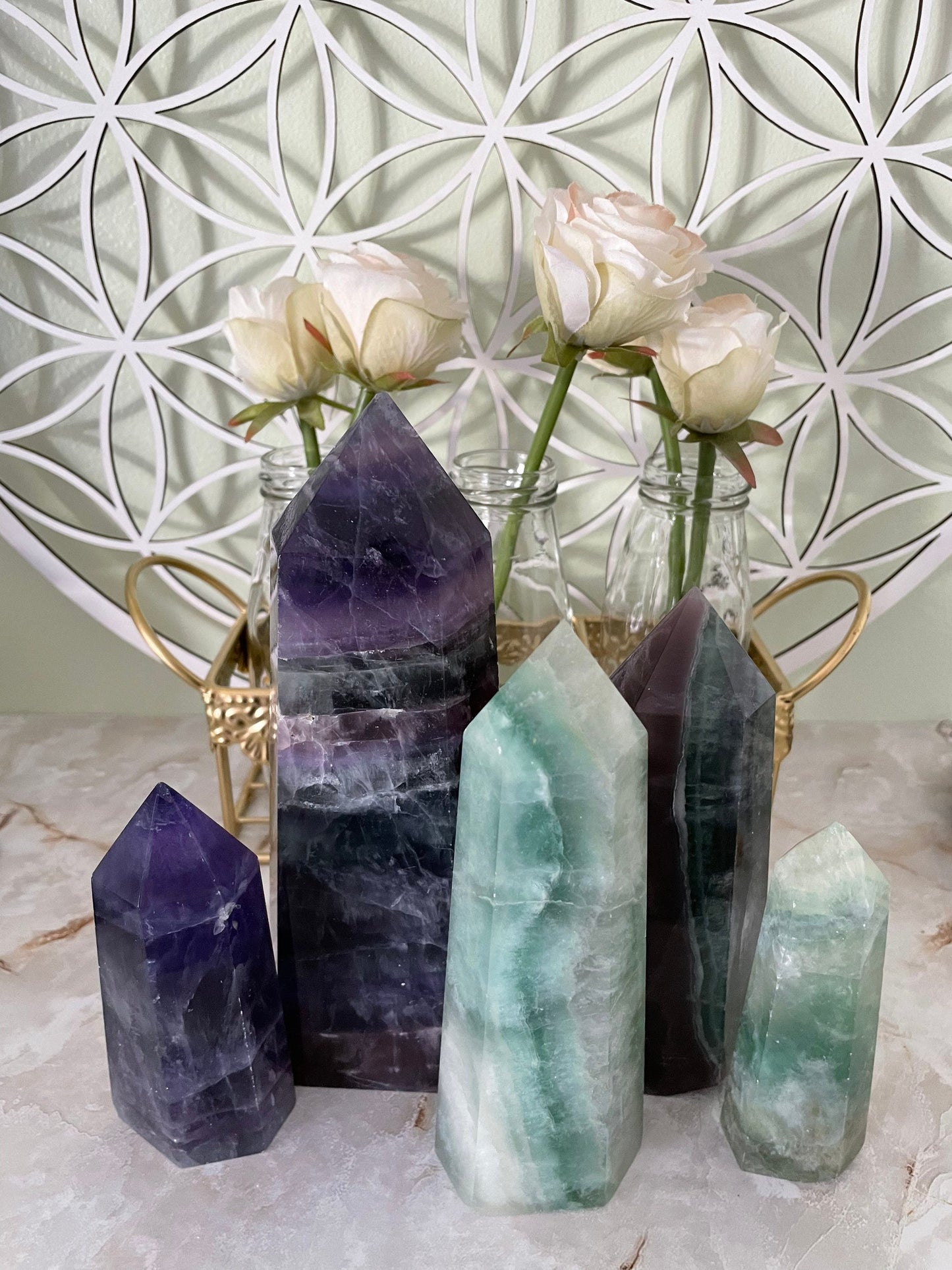 Rainbow Fluorite 20 ounces point obelisk