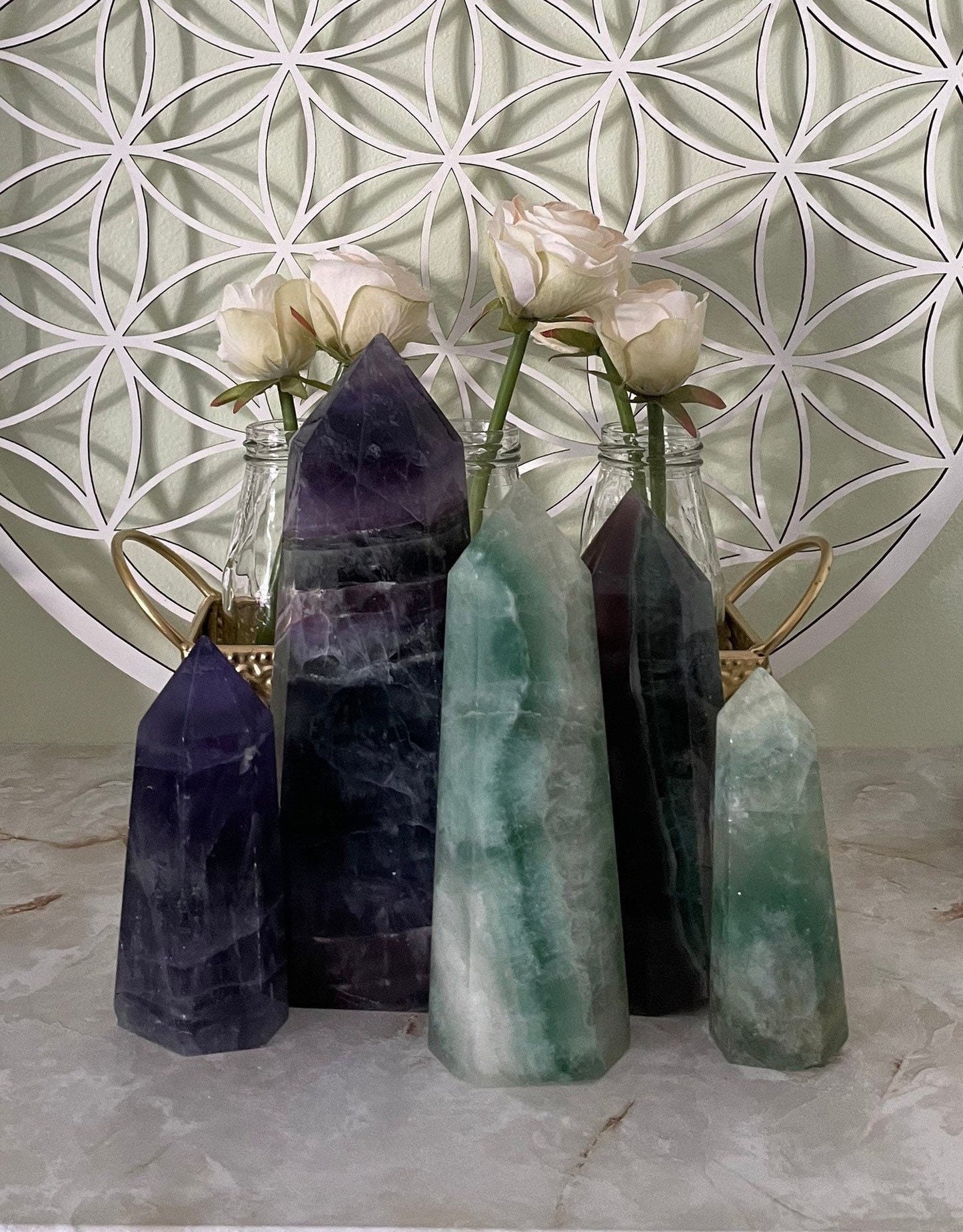 Rainbow Fluorite 20 ounces point obelisk