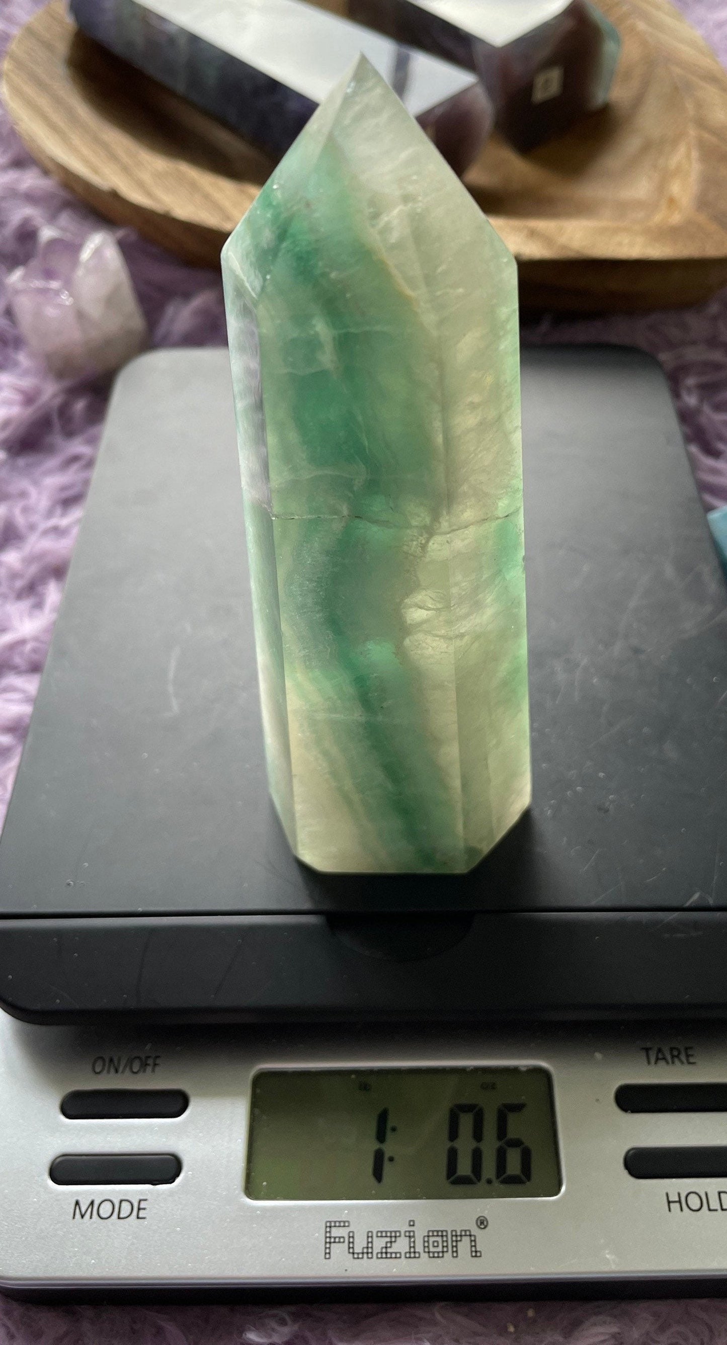 One pound Fluorite point crystal obelisk