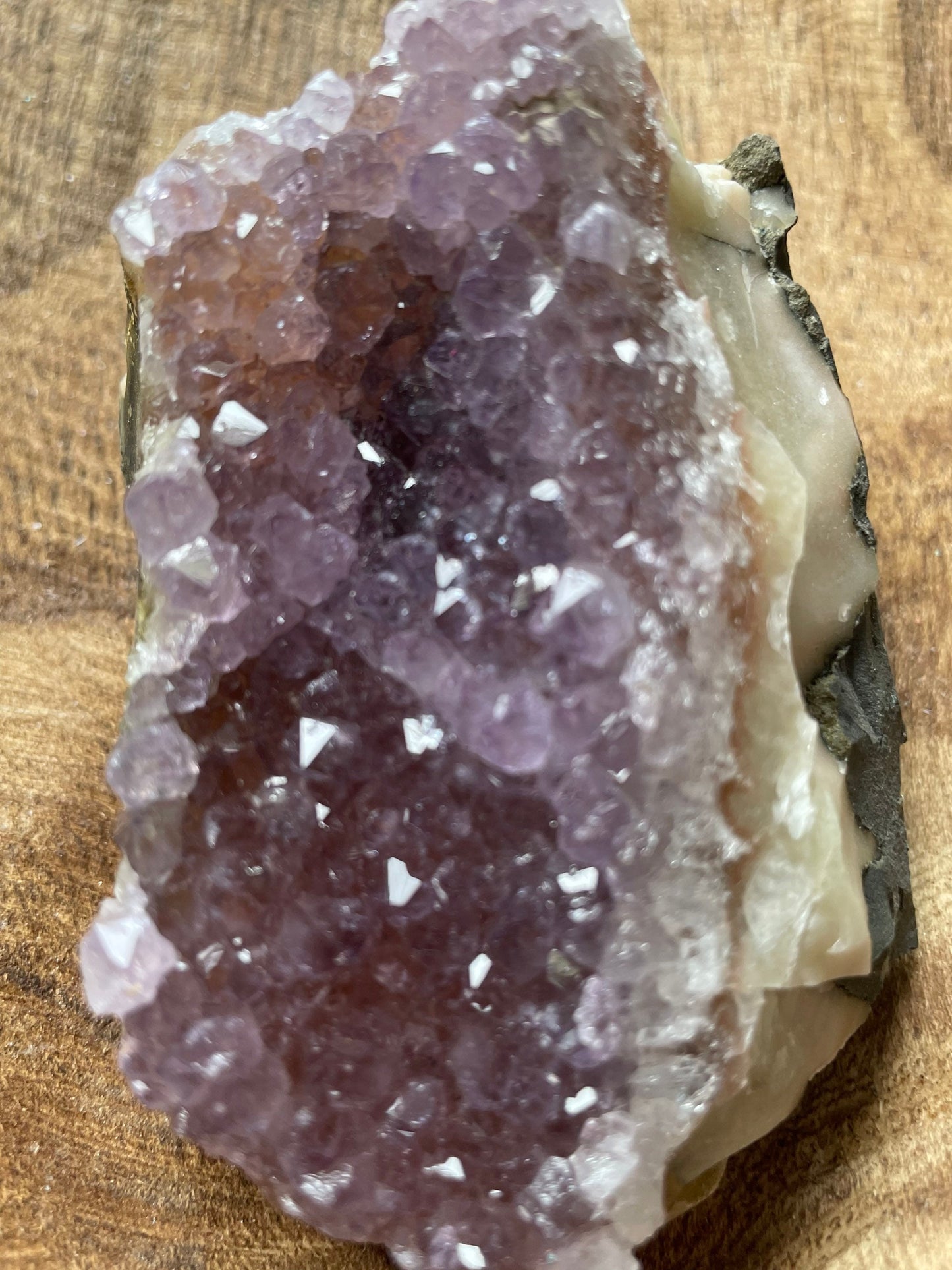 Pretty Uruguay amethyst cluster is a perfect gift for any Aquarius or February birthday