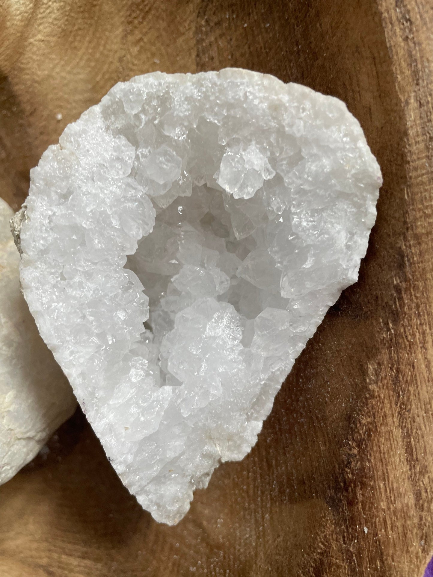 Beautiful! Rock specimen Geode matching halves Crystal calcite pair