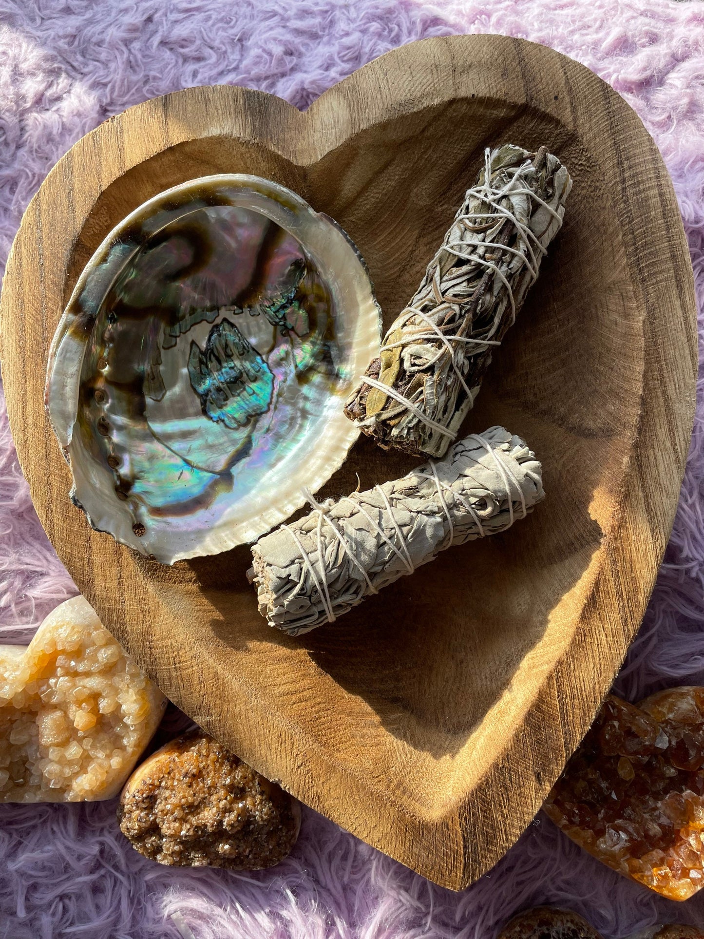 Large abalone shell smudging stick beautiful shells are perfect for smudging, burning resin, displaying crystals