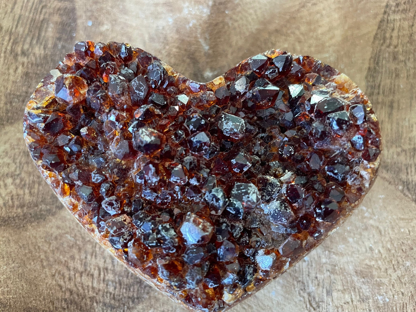 Beautiful deep golden Brazilian Citrine heart