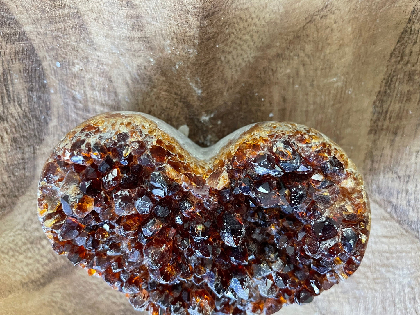 Beautiful deep golden Brazilian Citrine heart