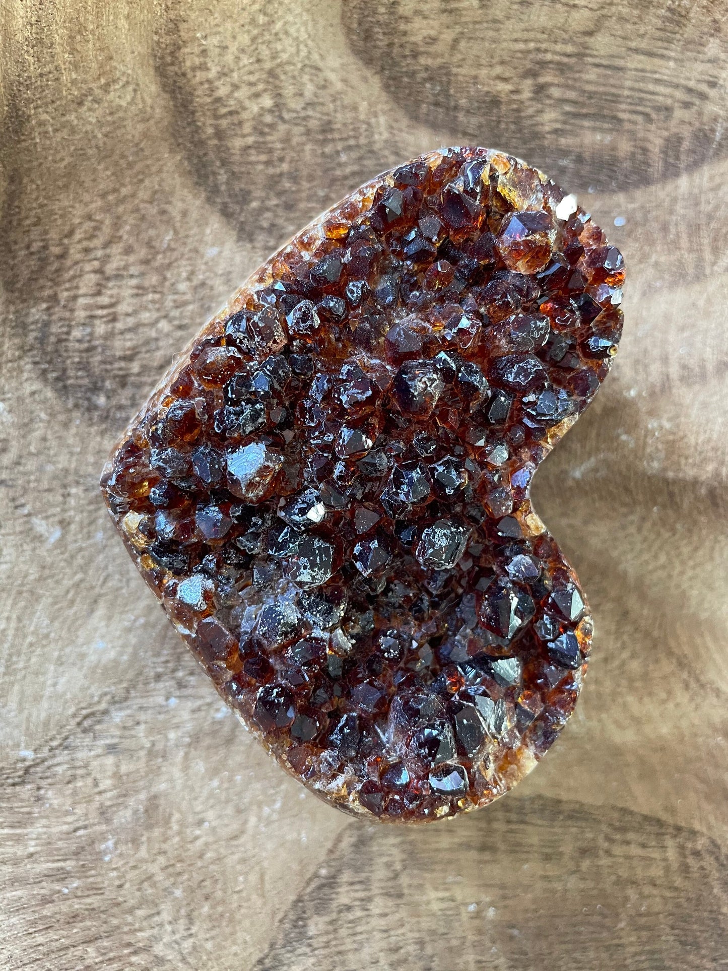 Beautiful deep golden Brazilian Citrine heart