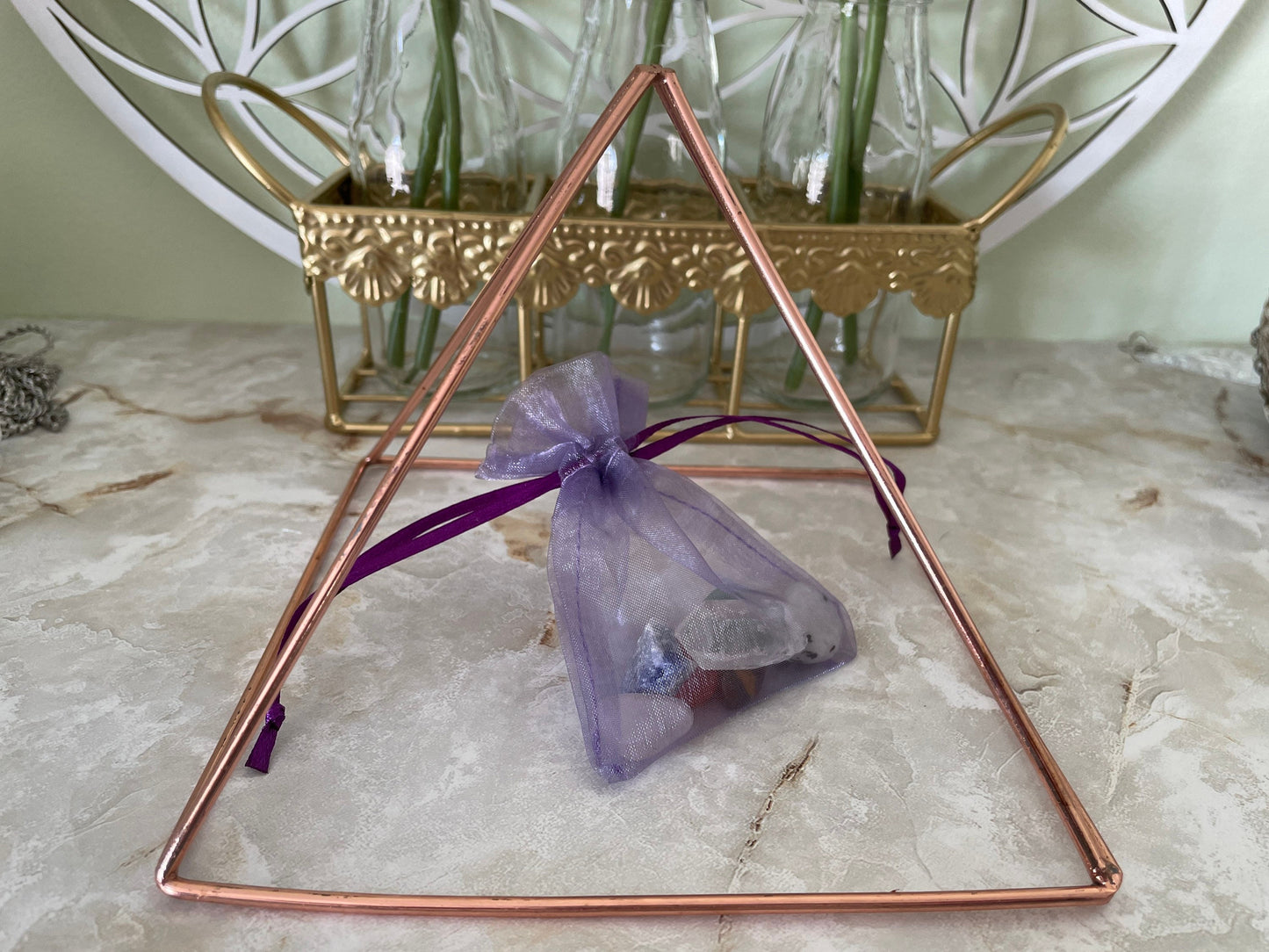 Pure Copper Pyramid Energizer for energizing crystals and pendulums and meditation