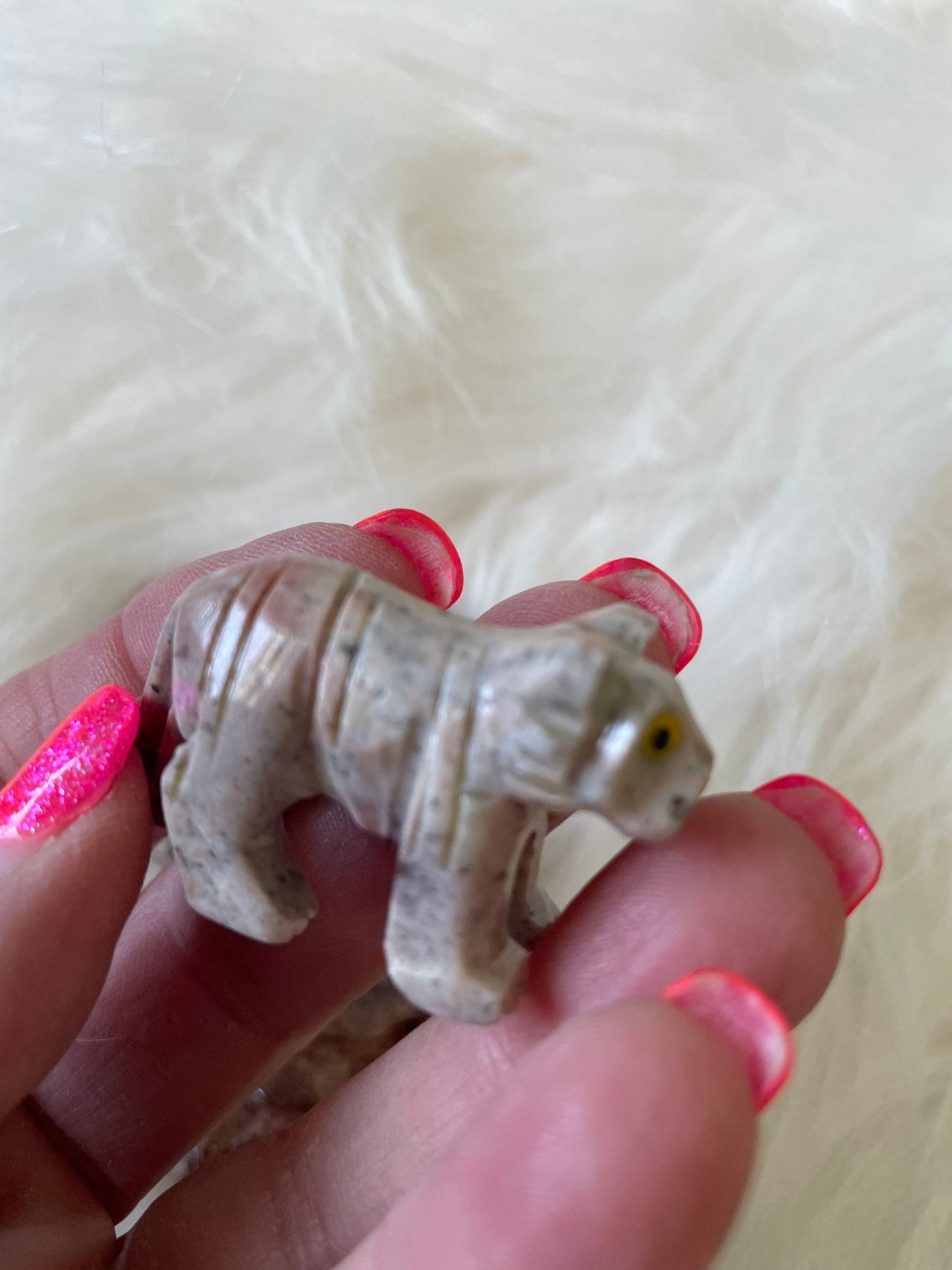 Crystal Spirit Animal Tiger Dolomite traditionally represents confidence