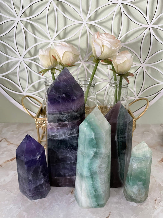 One pound Fluorite point crystal obelisk