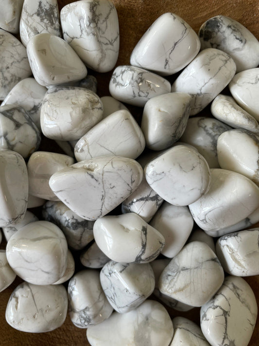 Tumbled Howlite for jewelry making Meditation and healing
