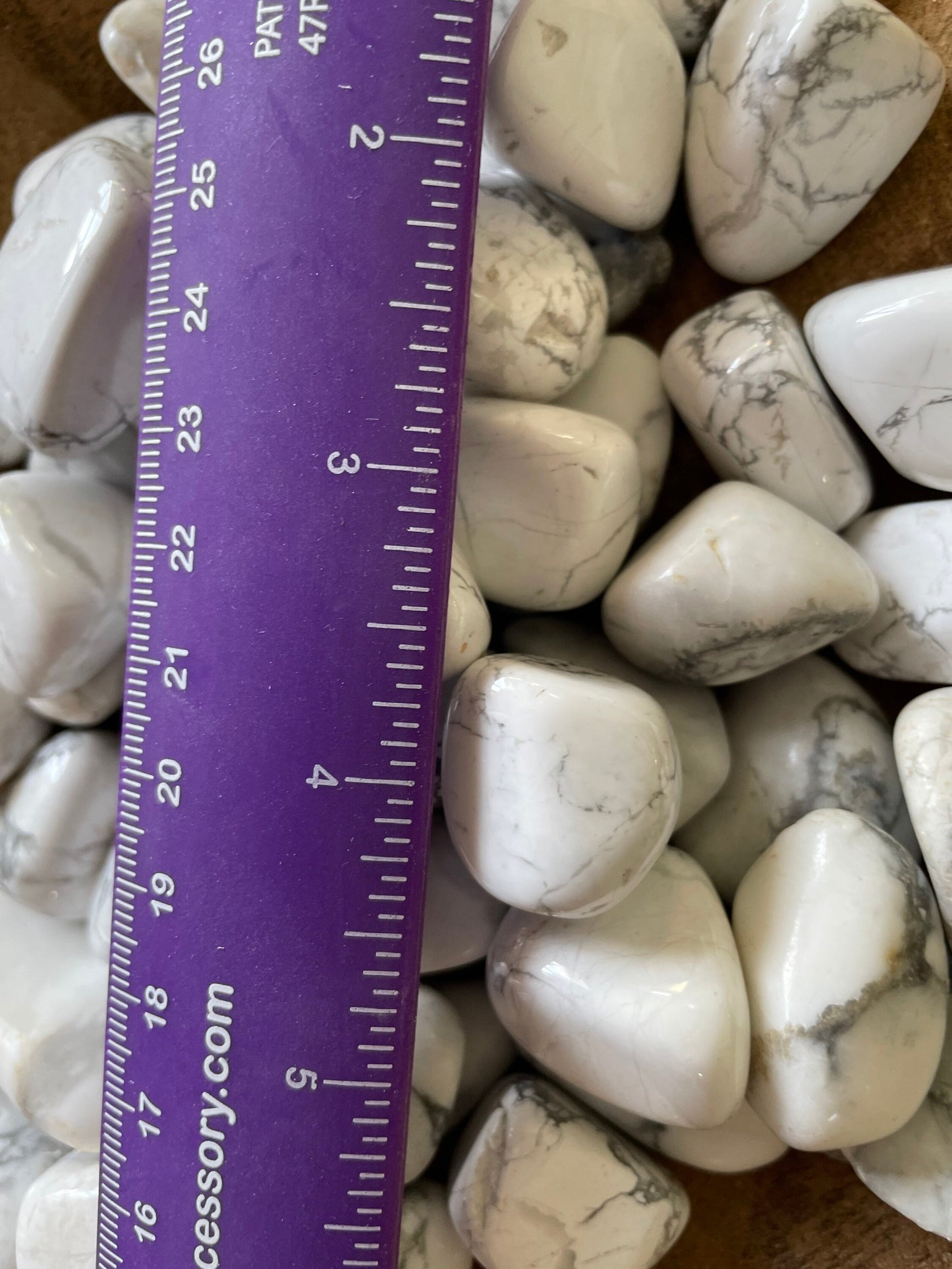 Tumbled Howlite for jewelry making Meditation and healing