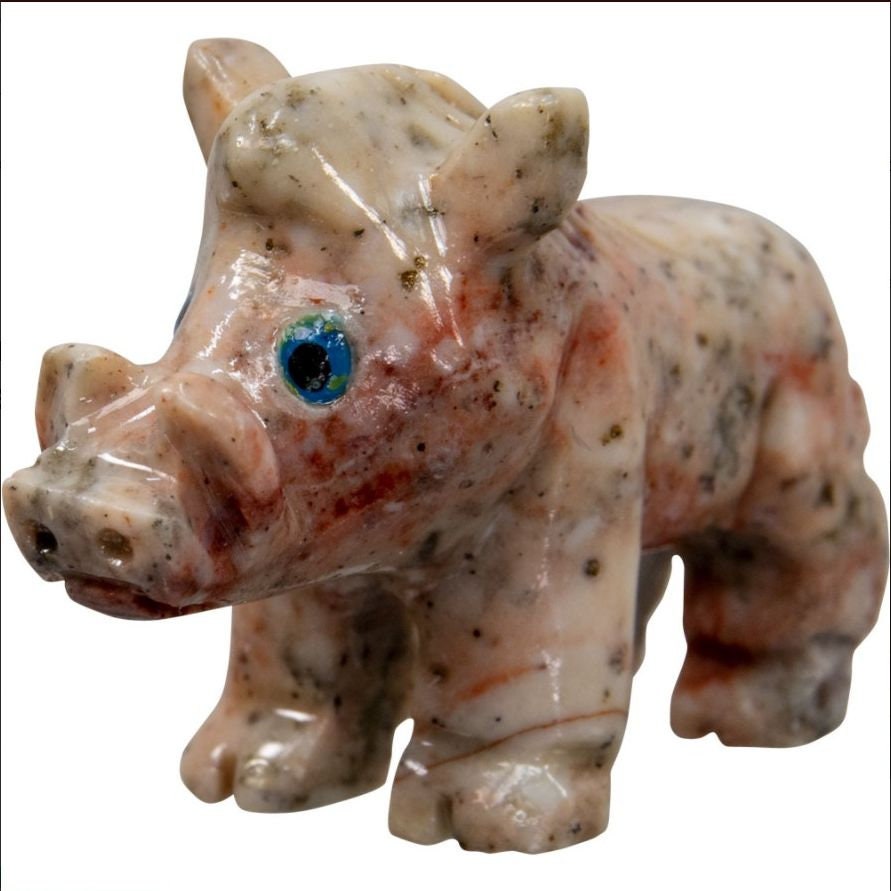 Crystal Spirit Animal Wild Boar Dolomite traditionally represents courage, fertility and strength