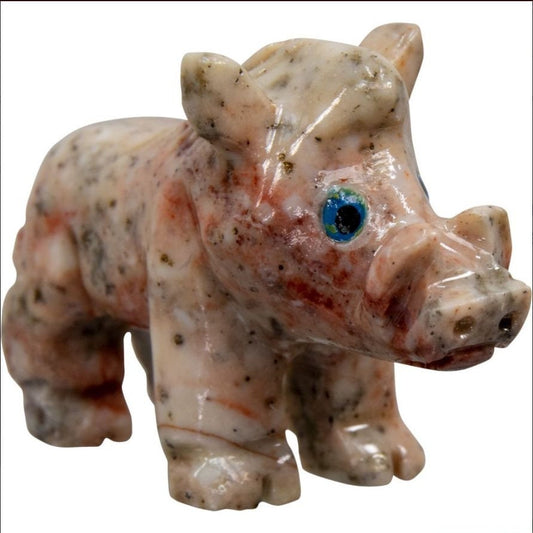 Crystal Spirit Animal Wild Boar Dolomite traditionally represents courage, fertility and strength