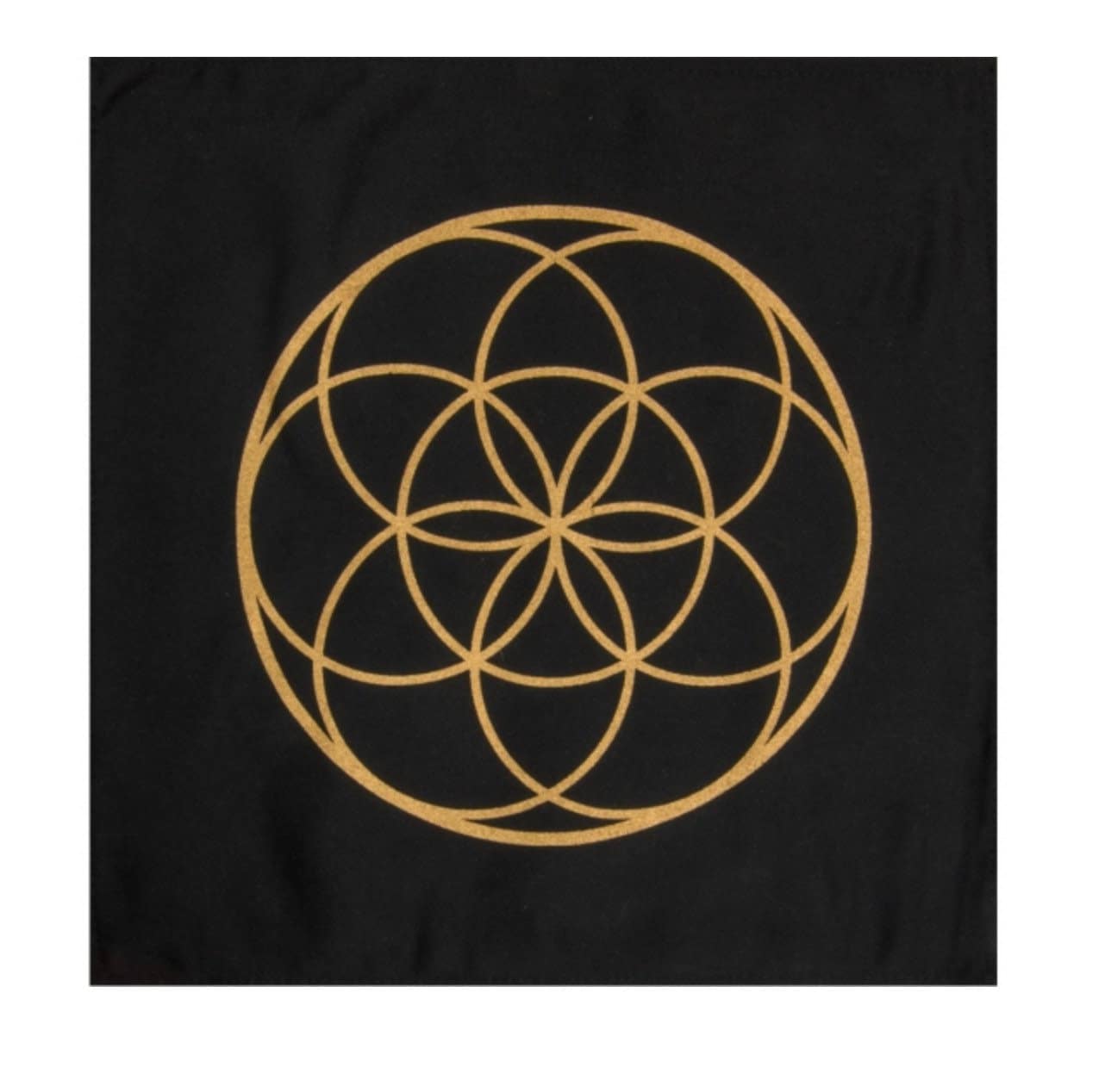 Printed Cotton Crystal Grid - Seed of Life 12 inches