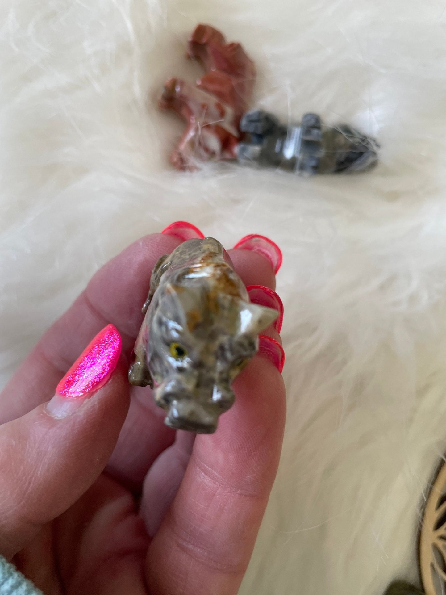 Crystal Spirit Animal Wild Boar Dolomite traditionally represents courage, fertility and strength