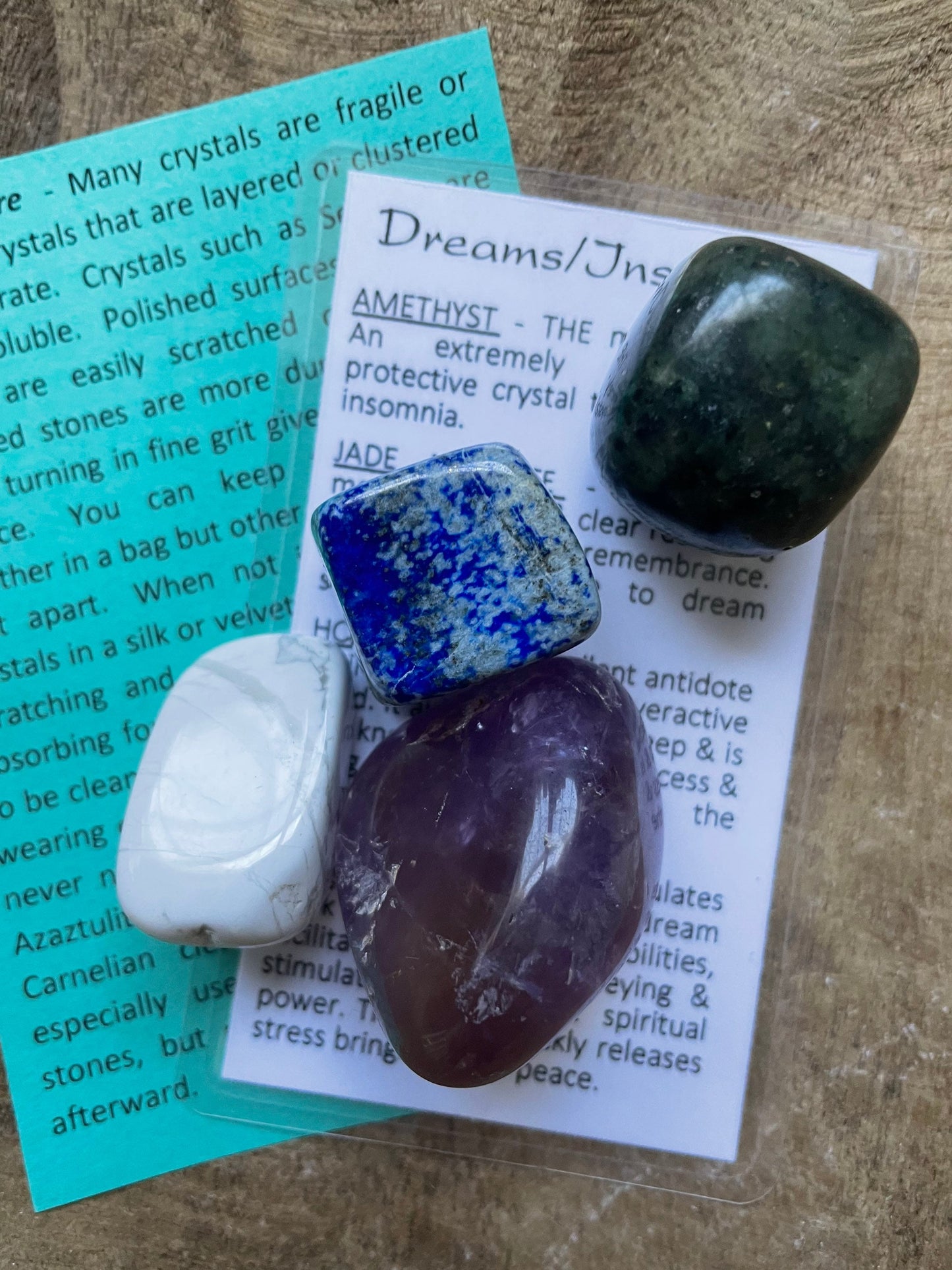 Dreams and Insomnia crystal set with large stones