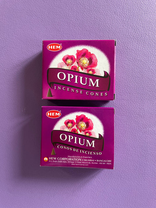 Hem Incense Cones - Box 2 boxes of 10 cones Opium