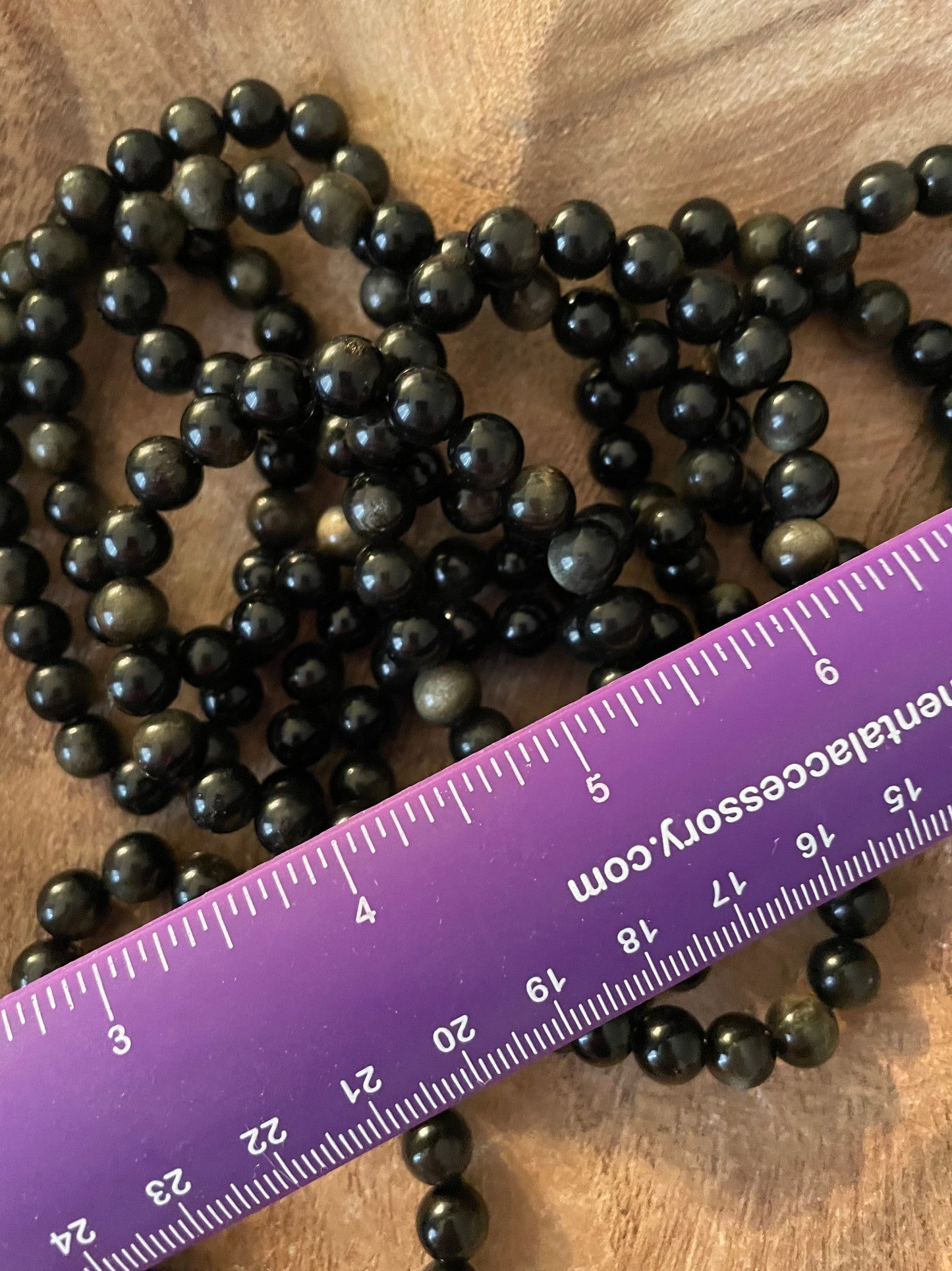 Beautiful Black Obsidian 8mm bracelets. One size fits all.