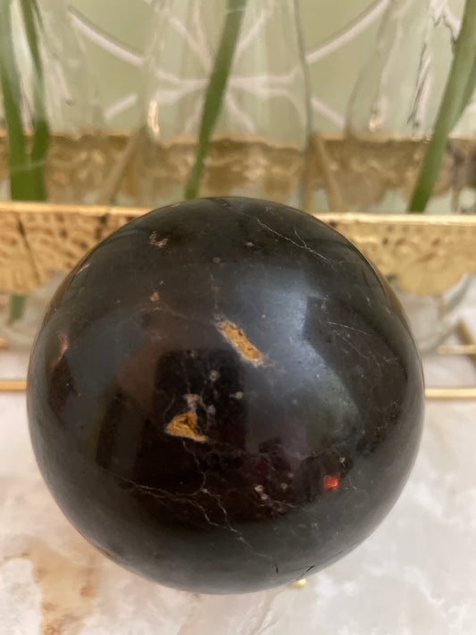 Black Tourmaline sphere 1 pound 9 oz