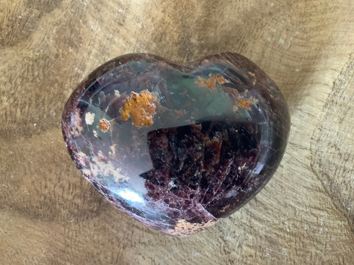 Magnificent Garnet Heart 11.1 Oz  crystal BEAUTIFUL!