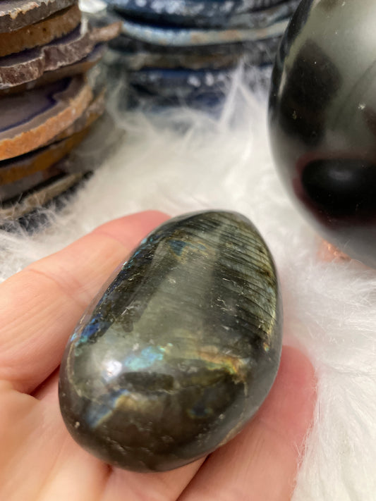 Labradorite Palm Stone Large