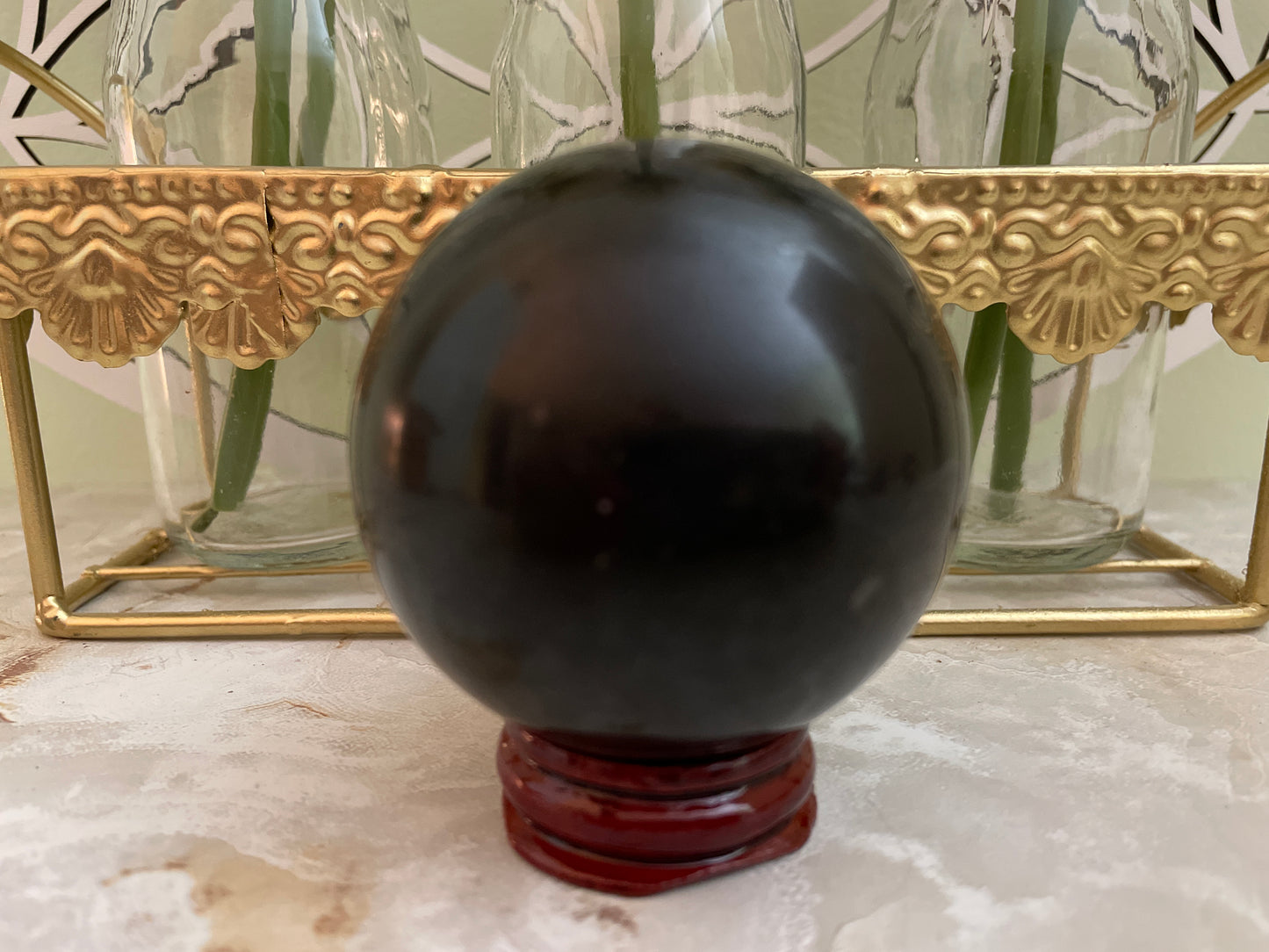 Black Tourmaline sphere 12.7 oz