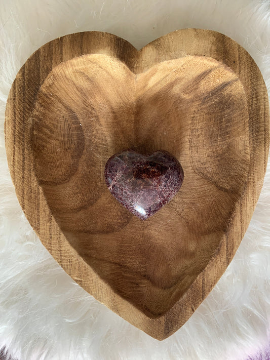 Magnificent Garnet Heart 12.3 Oz  crystal BEAUTIFUL!